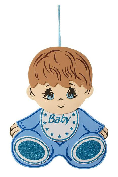 15.5"h Baby Shower Baby Boy Foam Sign Blue