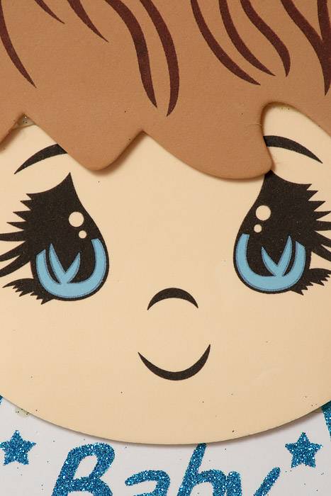 15.5"h Baby Shower Baby Boy Foam Sign Blue