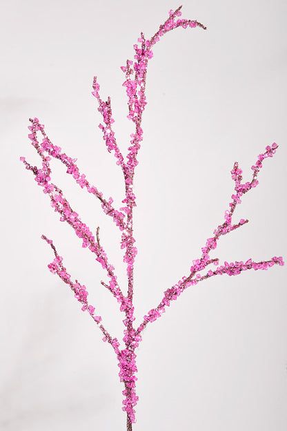 37" Metallic Crushed Iced Spray Pink