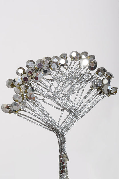 7.5&quot; Rhinestone Quintet Silver Pkg/12