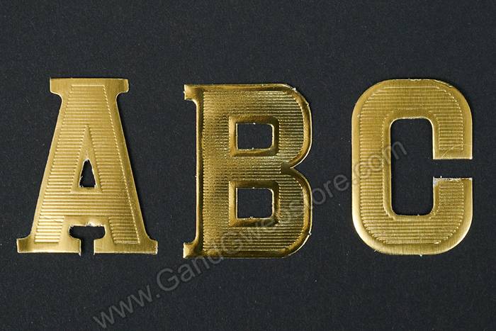 1.5" Large Paper Letter Gold Pkg/25