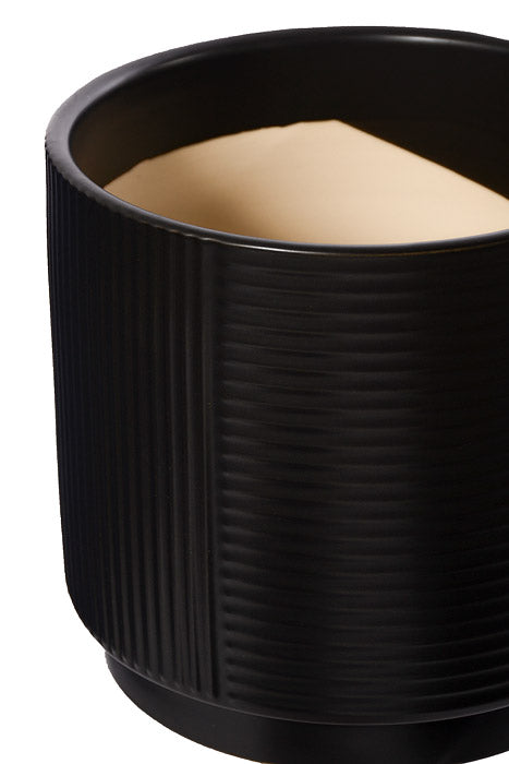 4.75" / 6" / 7.25" Round Pot Black Set/3