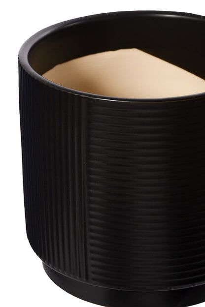 4.75" / 6" / 7.25" Round Pot Black Set/3