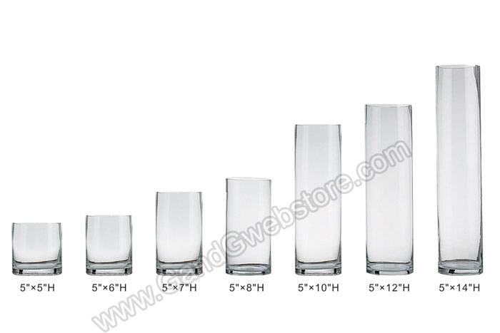 5&quot; X 5&quot; Cylinder Glass Vase Clear