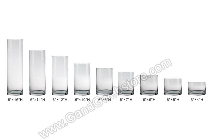 6&quot; X 8&quot; Cylinder Glass Vase Clear