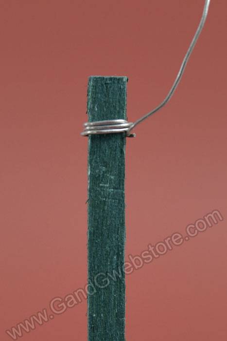 4" Wired Wood Pick Green Pkg/375