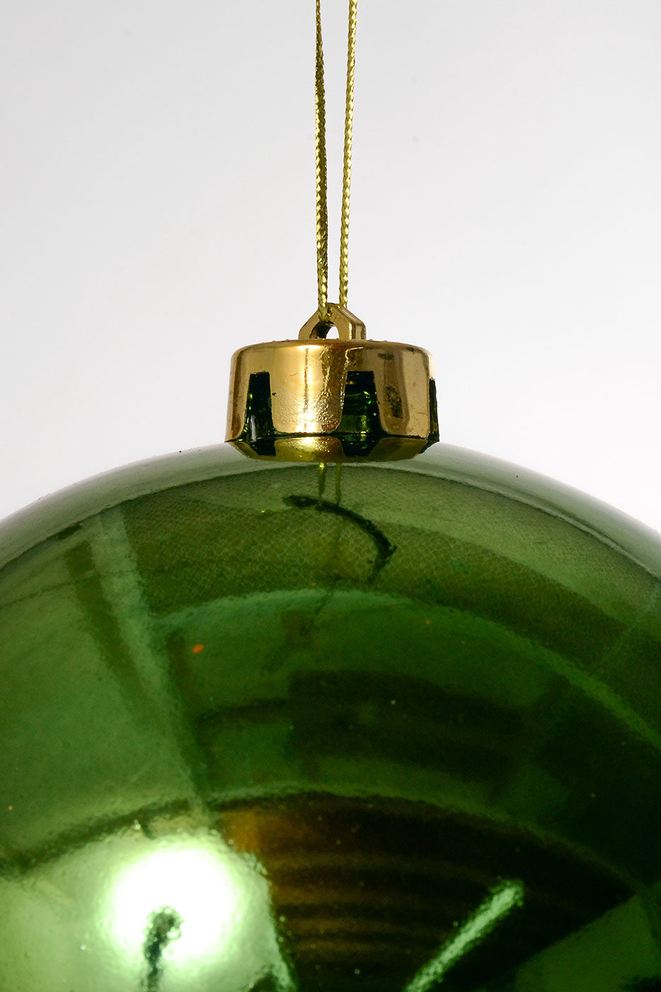 150Mm Shiny Plastic Ball Ornament Sage