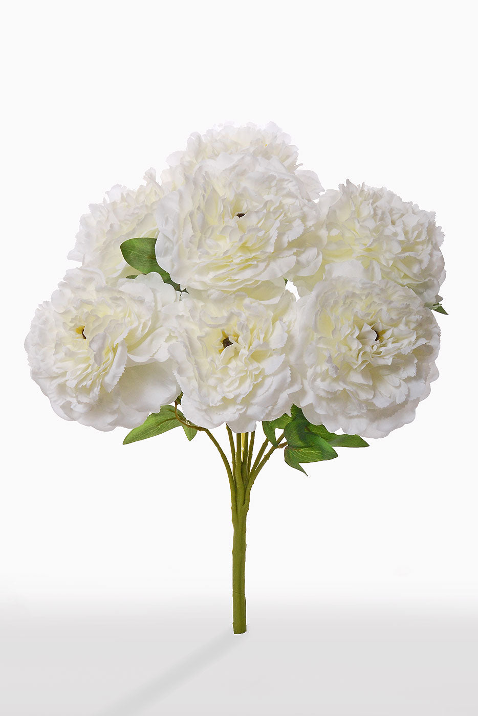 21" Silk Peony Bush White
