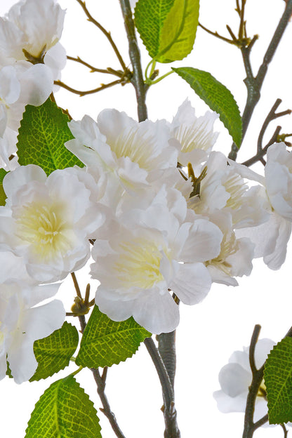49" Silk Cherry Blossom Spray White
