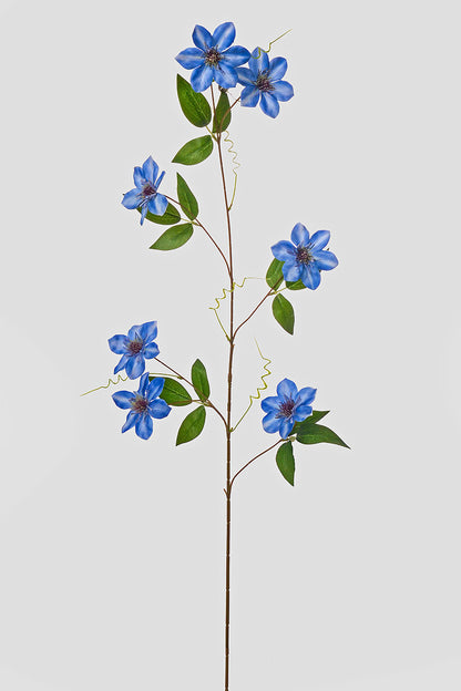 41" Silk Clematis Spray Blue