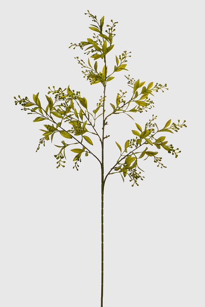 38" Artificial Berry Leaf Spray Green