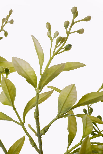 38" Artificial Berry Leaf Spray Green/White