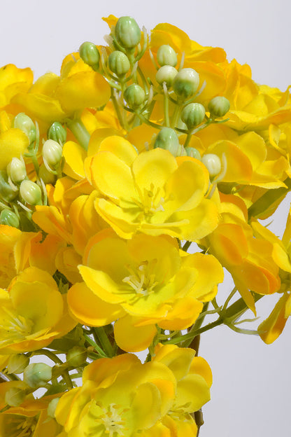 15" Silk Rose Amyrtle Bush  Yellow