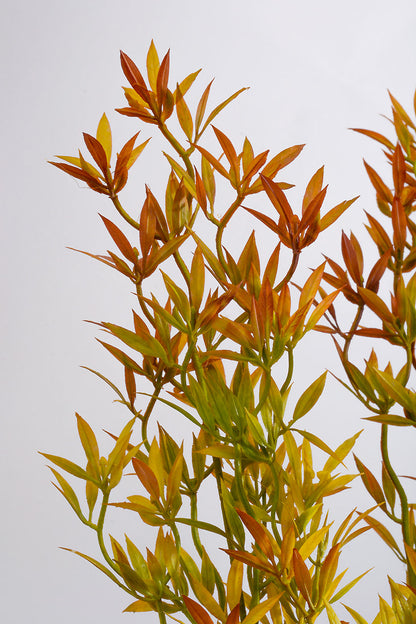 24" Bamboo Leaf Bush Orange/Yellow