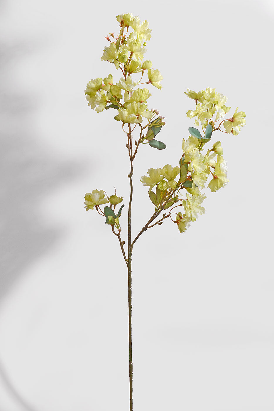 35.5" Silk Cherry Blossom Spray Green/Yellow