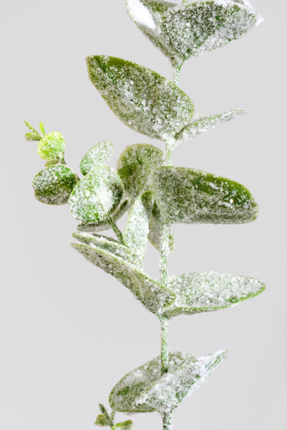 41" Eucalyptus Snow Spray White/Green