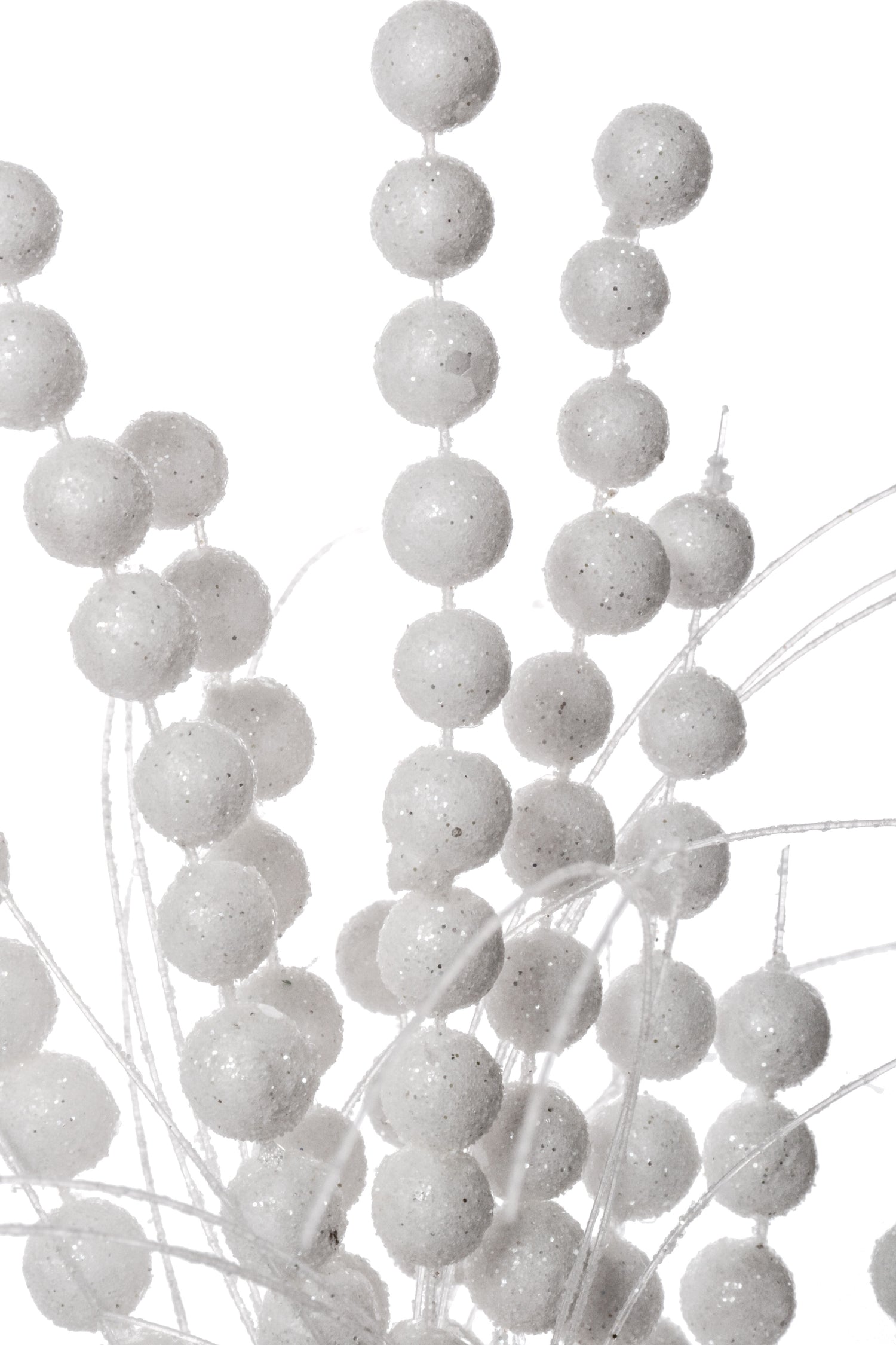 26" Berry Spray With Glitter White