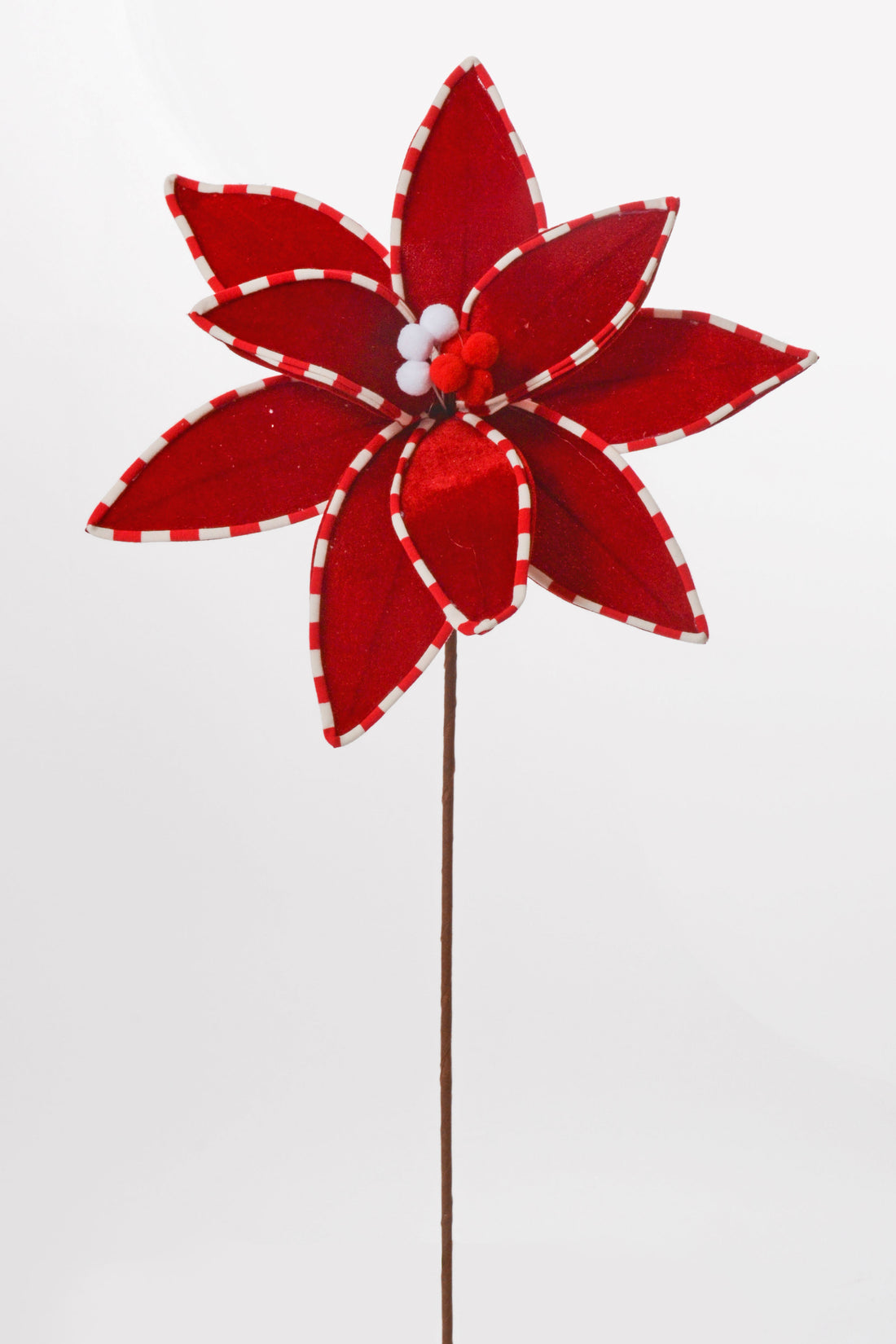 24" Poinsettia Spray Red/White