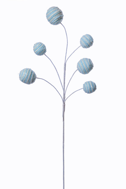 28" Ball Spray Blue/White