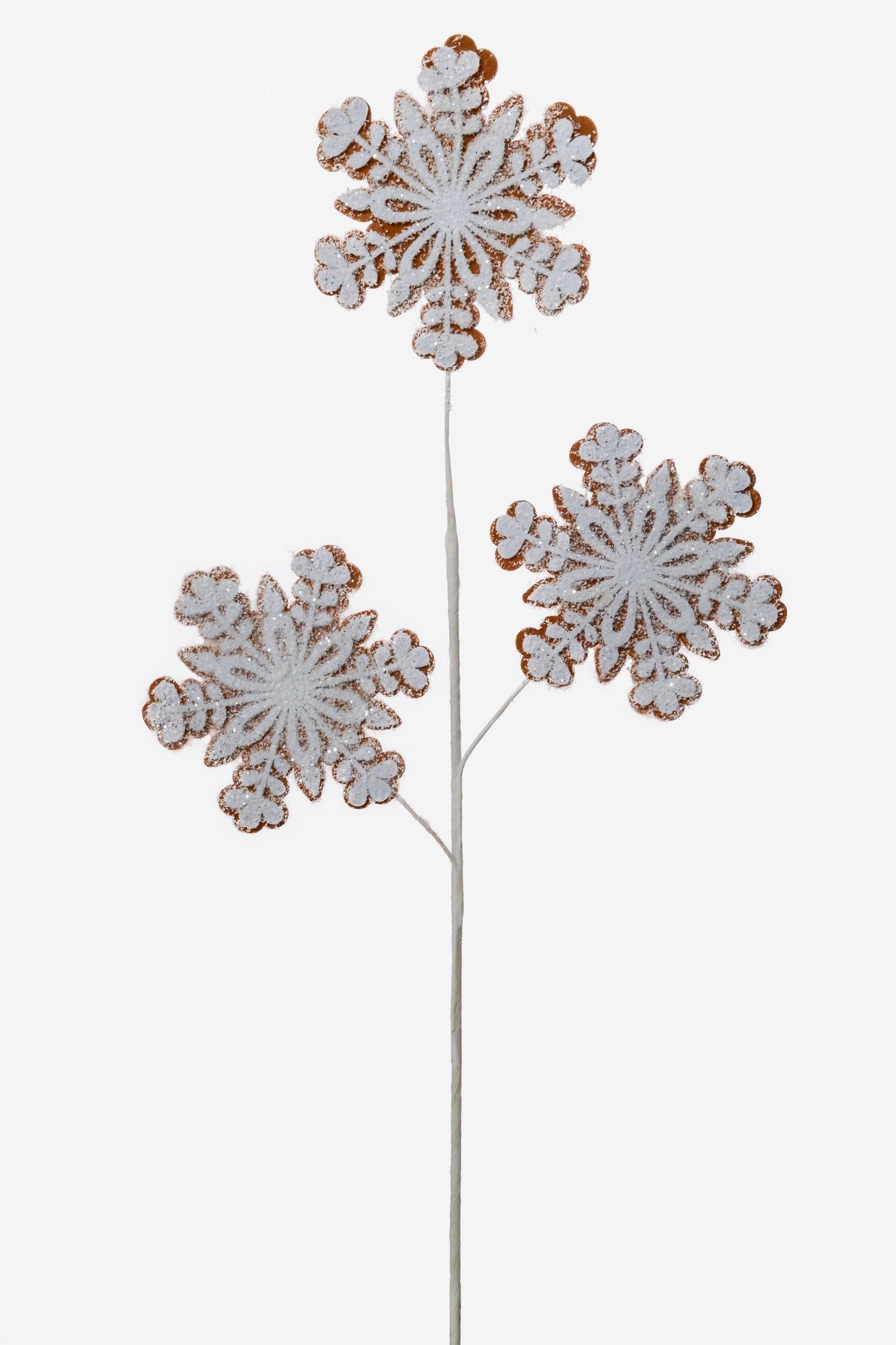 26" Snowflake Spray Natural/White