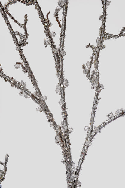 44" Ice Twig Spray Silver