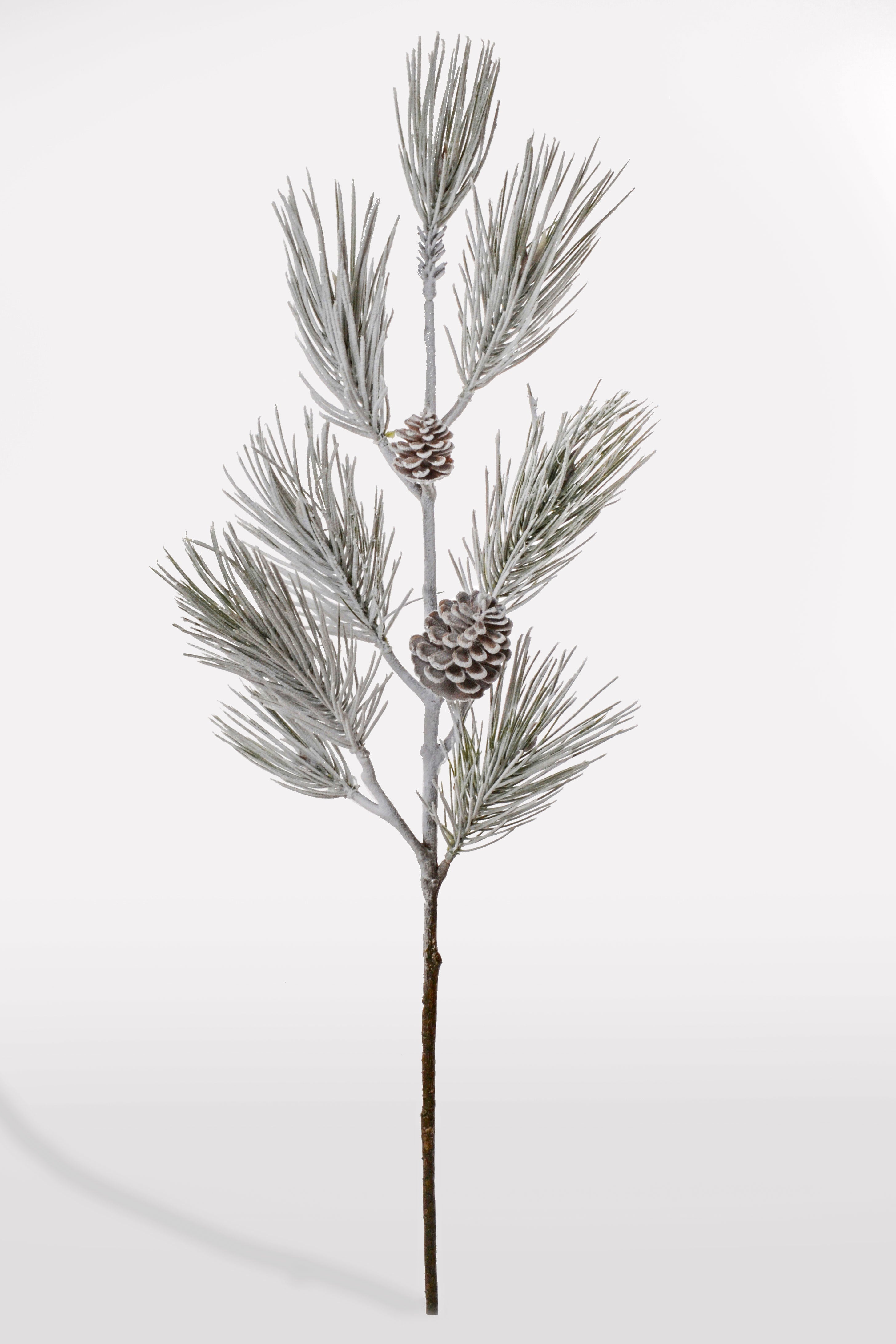 38" Snow Pine Spray White/Green