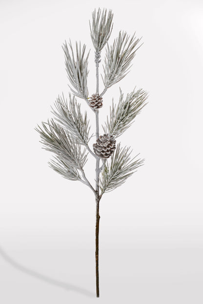 38" Snow Pine Spray White/Green