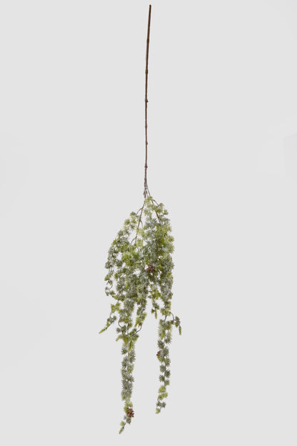 46" Hanging Snow Pine Spray White/Green