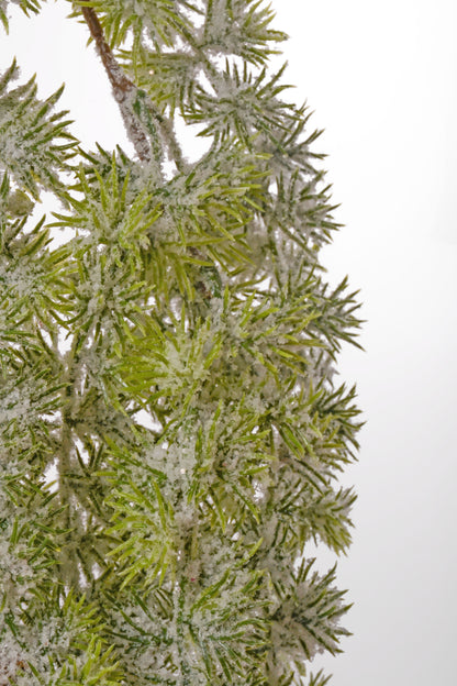 46" Hanging Snow Pine Spray White/Green