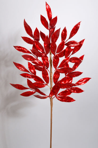 28" Bay Leaf Spray Red