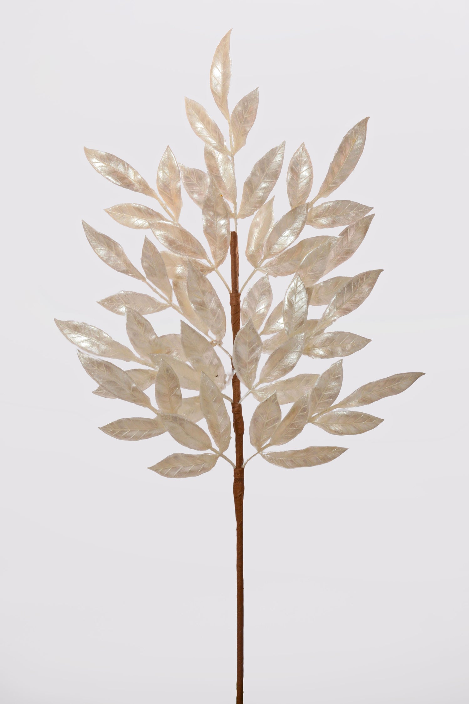 28" Bay Leaf Spray White