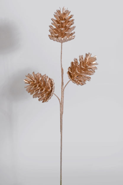 17" Artificial Pinecone Spray Champagne