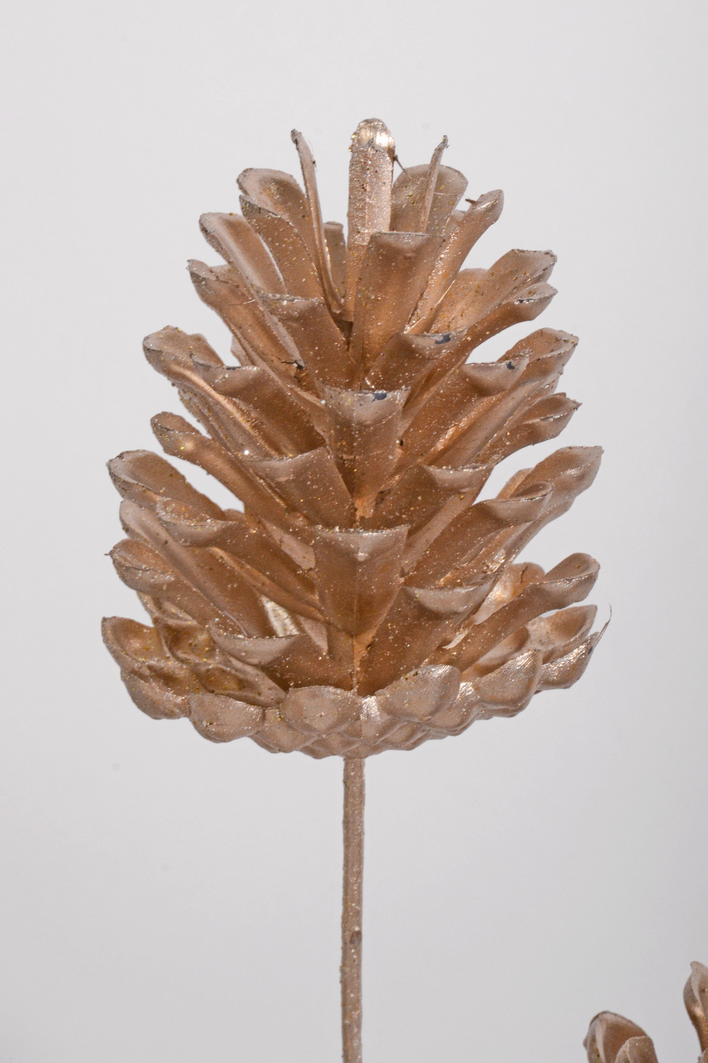 17" Artificial Pinecone Spray Champagne