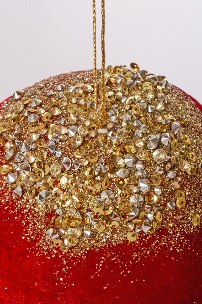 4.5 x 7" Christmas Mushroom Ornament Red