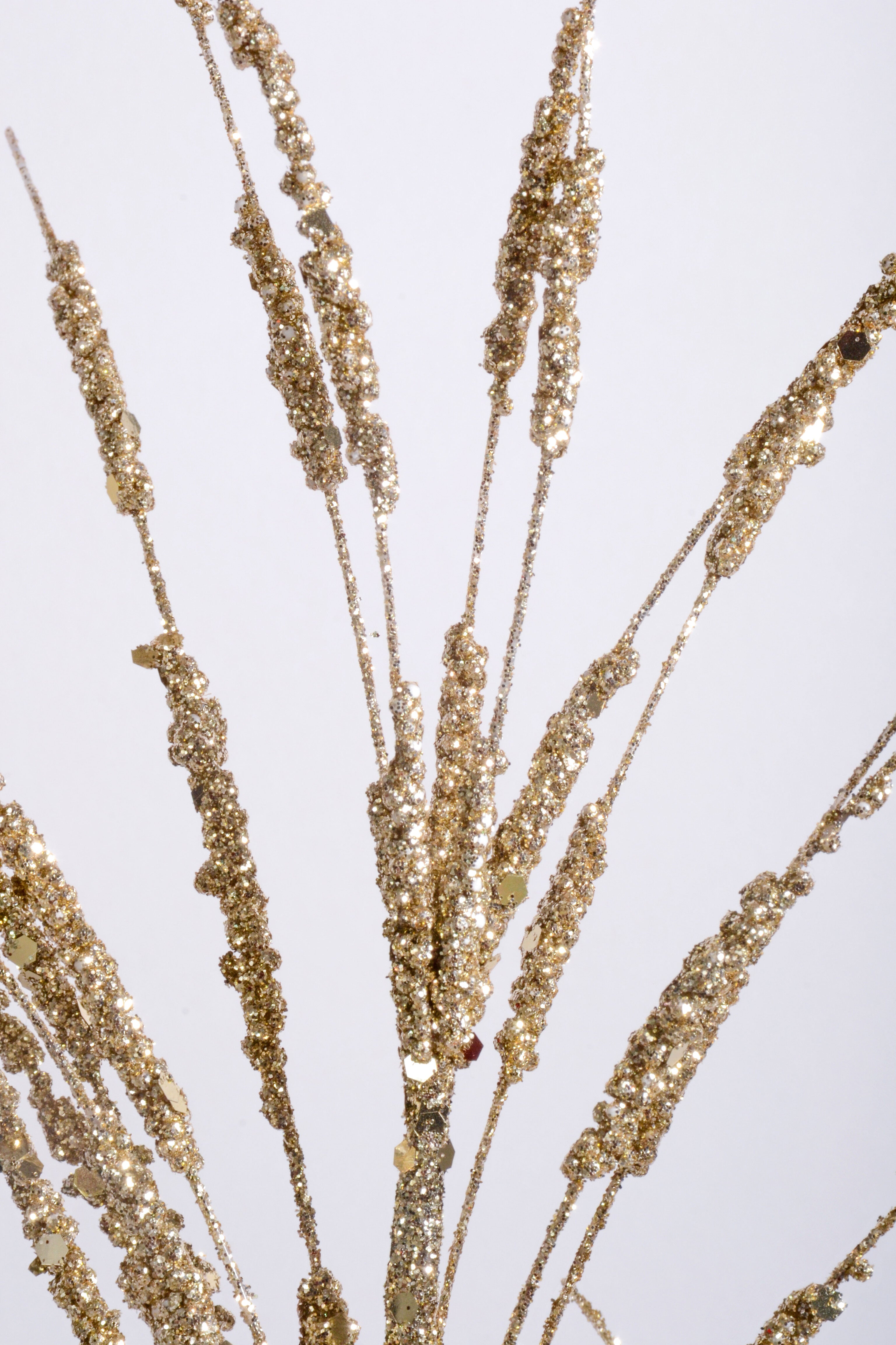 31" Glitter Spike Spray Champagne