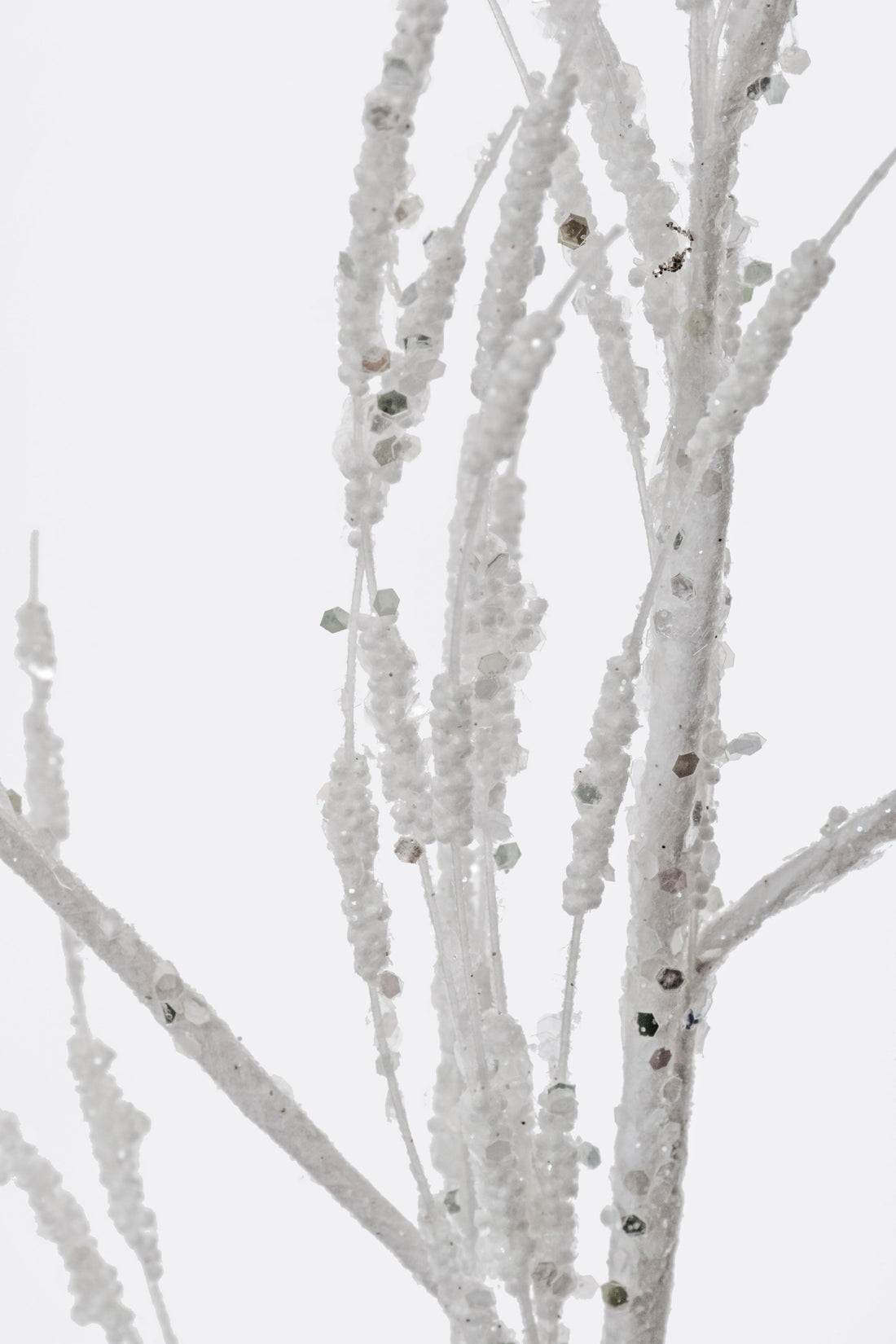 31" Glitter Spike Spray White