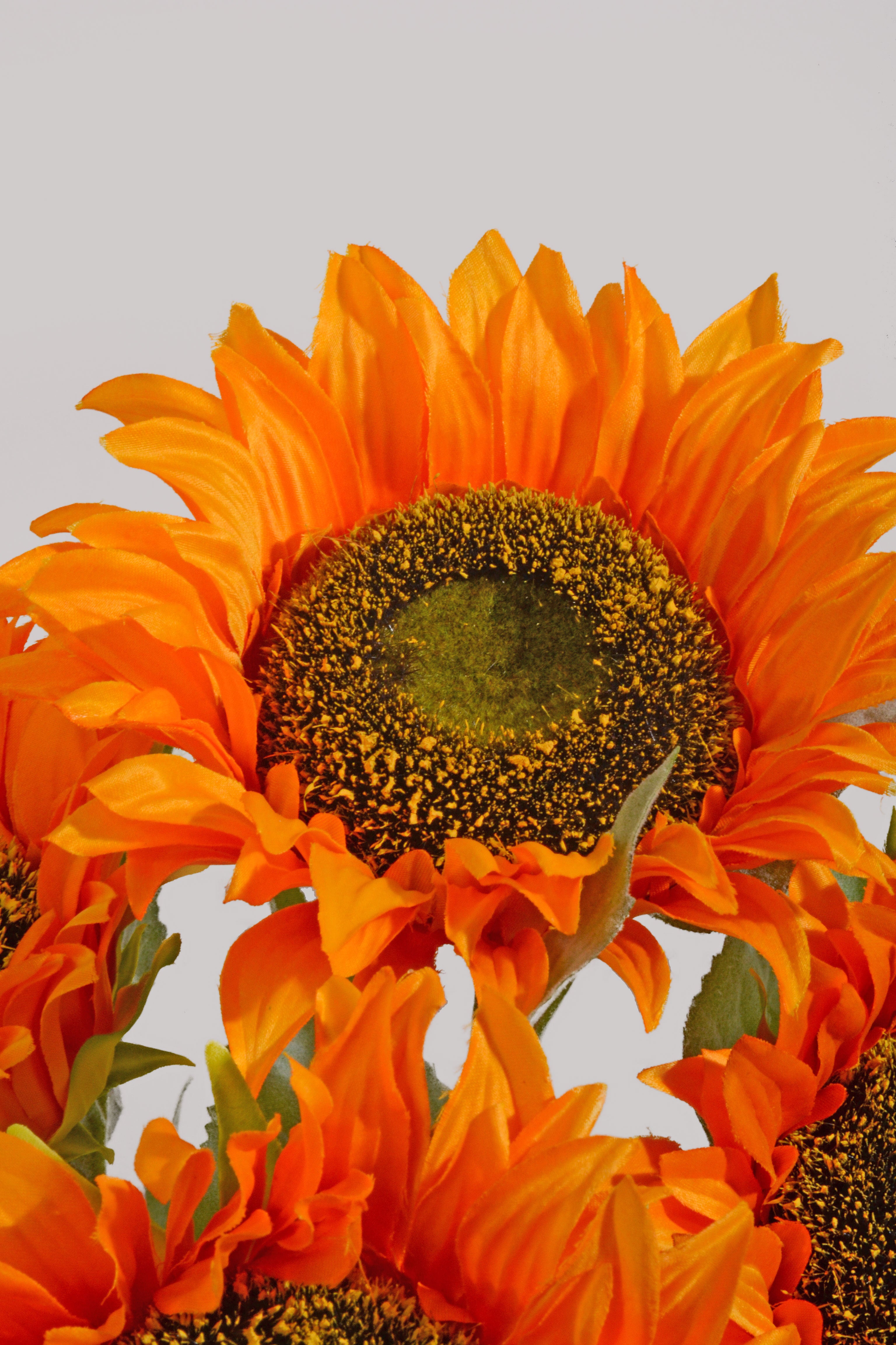 20" Silk Sunflower Bush Orange