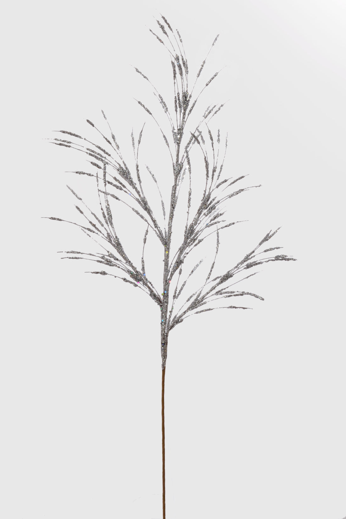 31" Glitter Spike Spray Silver