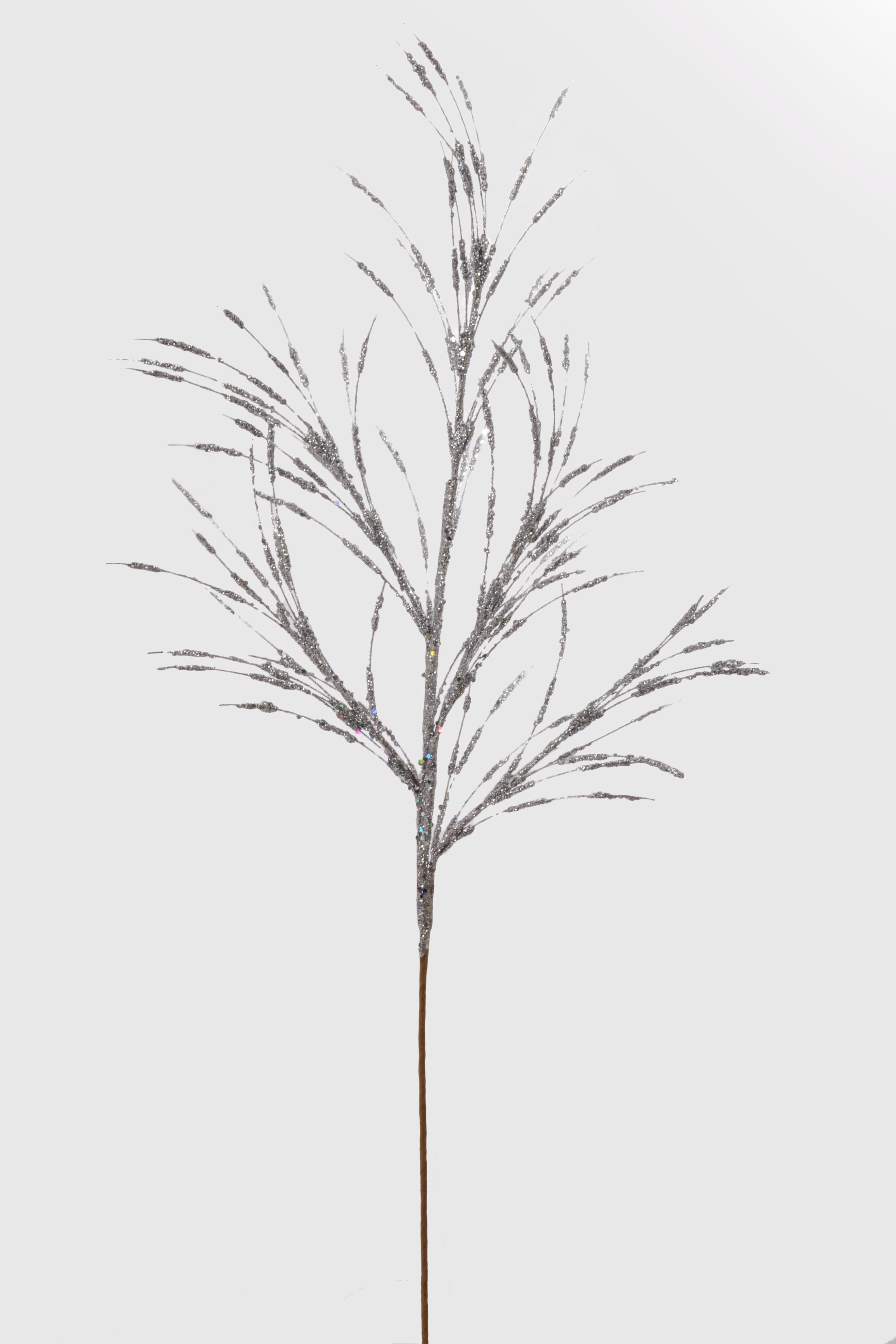 31" Glitter Spike Spray Silver