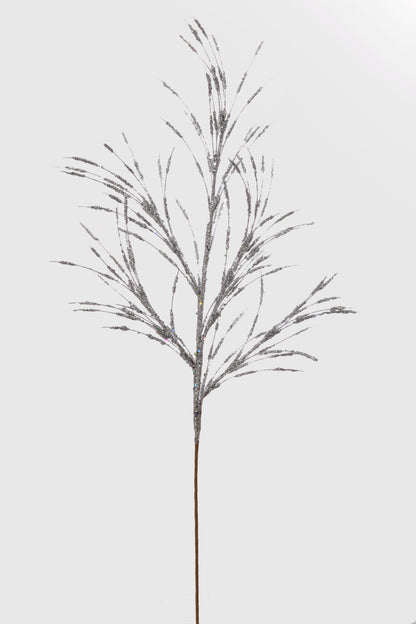31" Glitter Spike Spray Silver