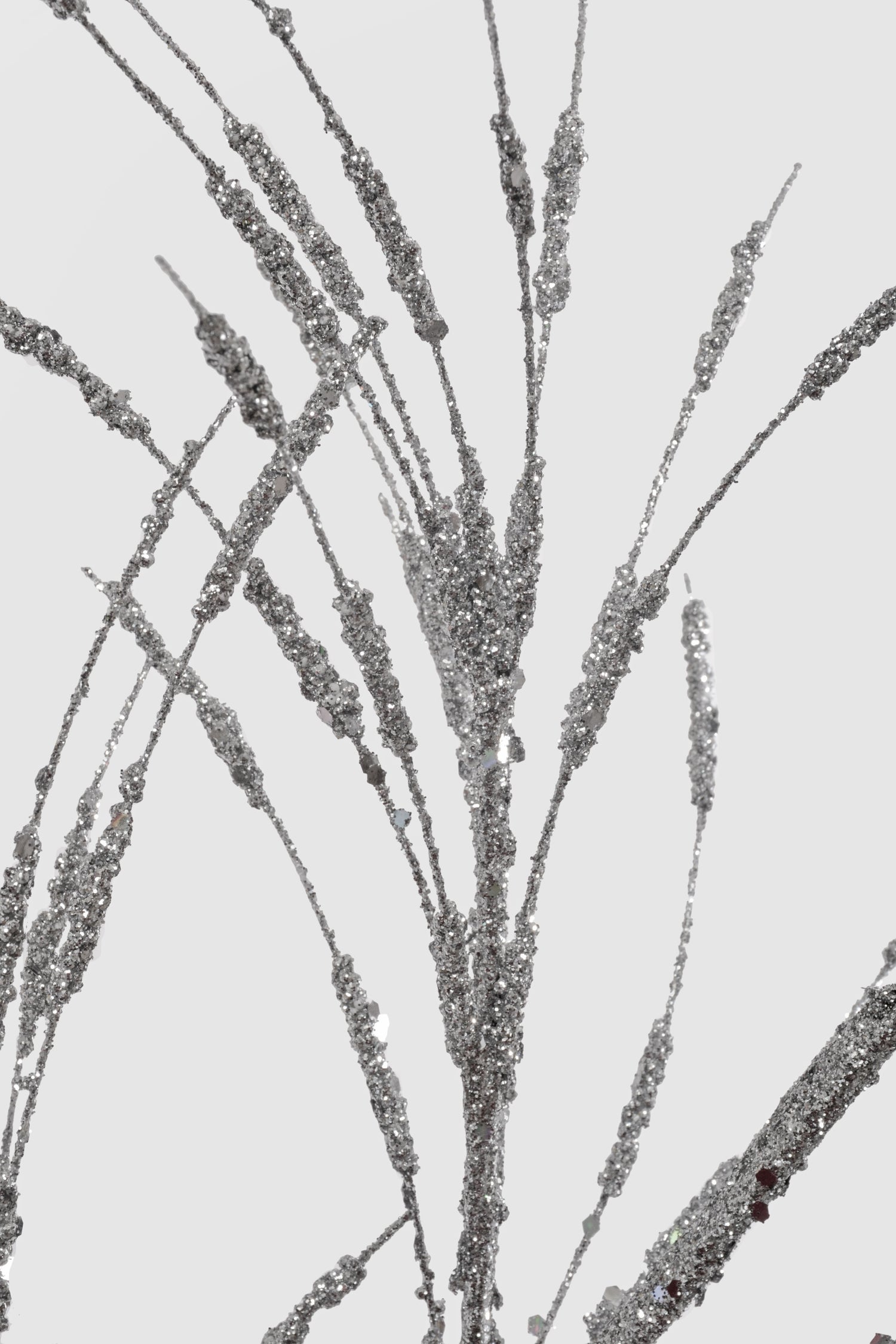 31" Glitter Spike Spray Silver