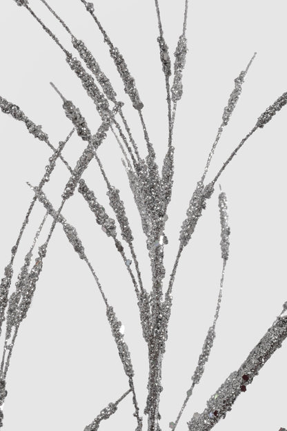 31" Glitter Spike Spray Silver