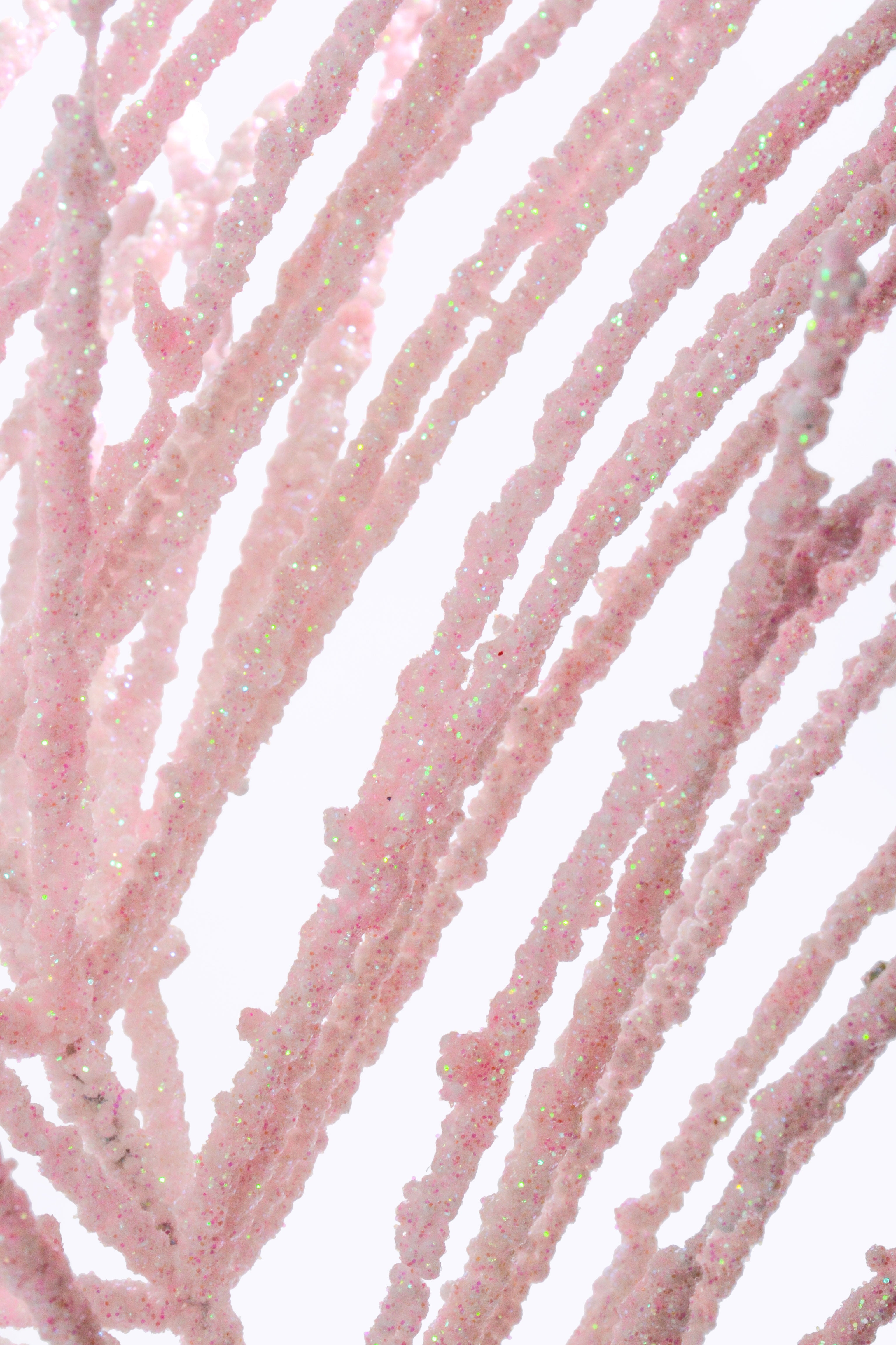 24" Glitter Pine Needle Berry Stem Pink