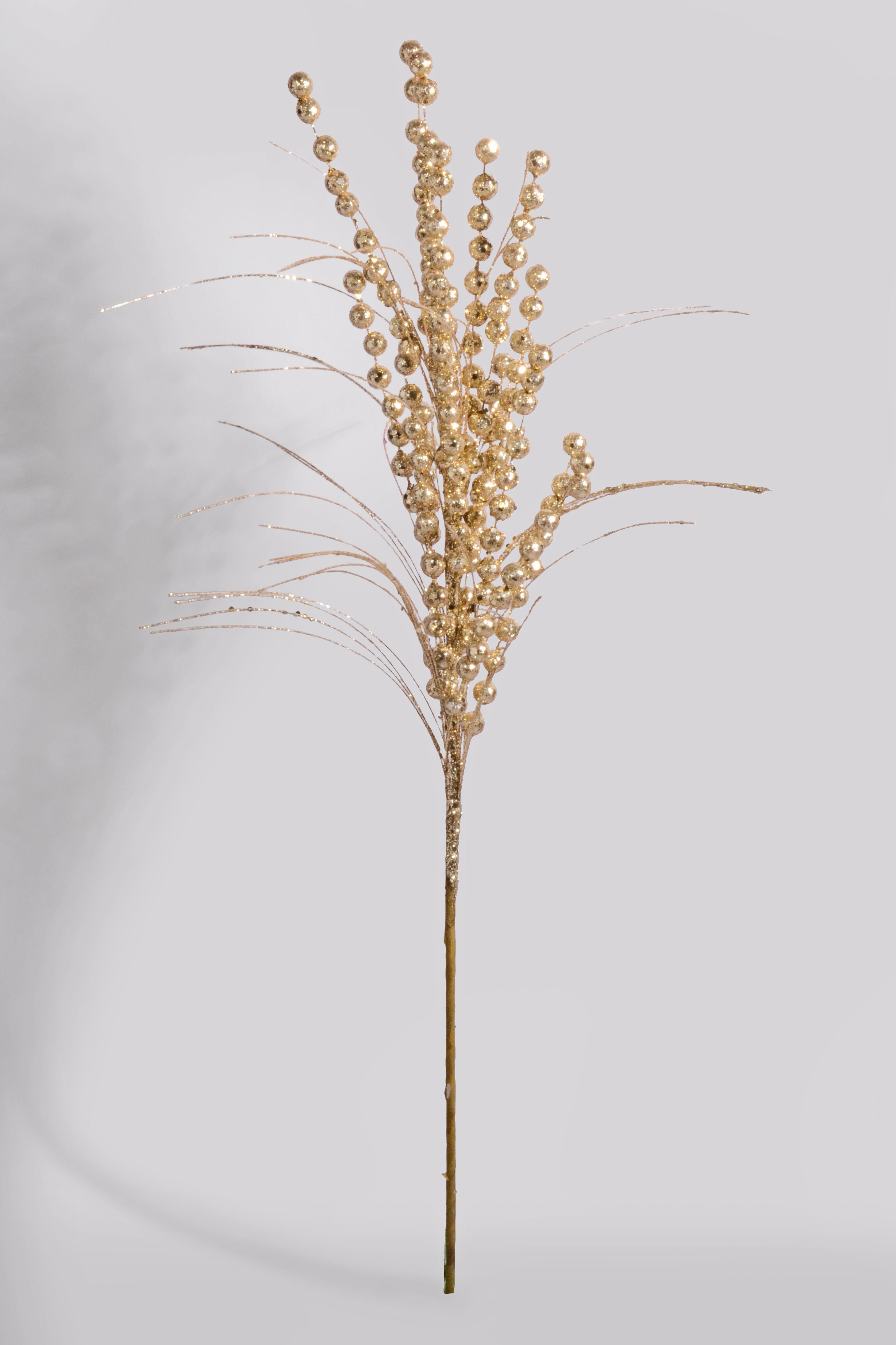 26" Berry Spray With Glitter Champagne