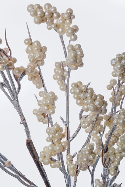 26" Berry Metallic Spray White