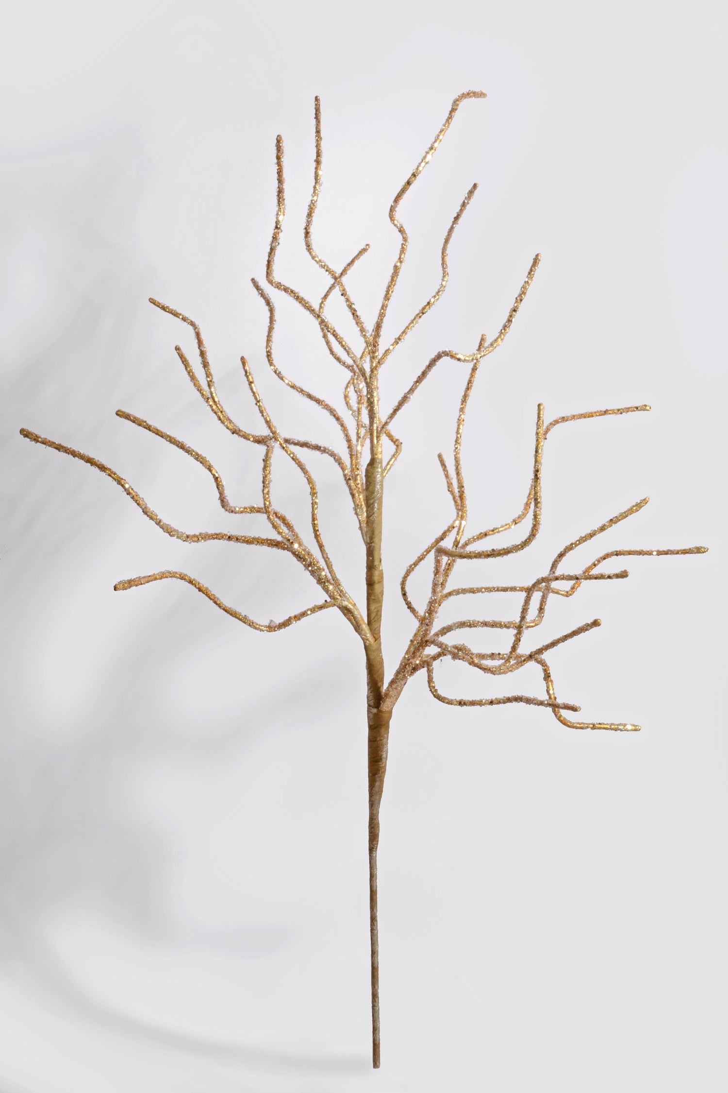 36" Glitter Twigs Spray Gold