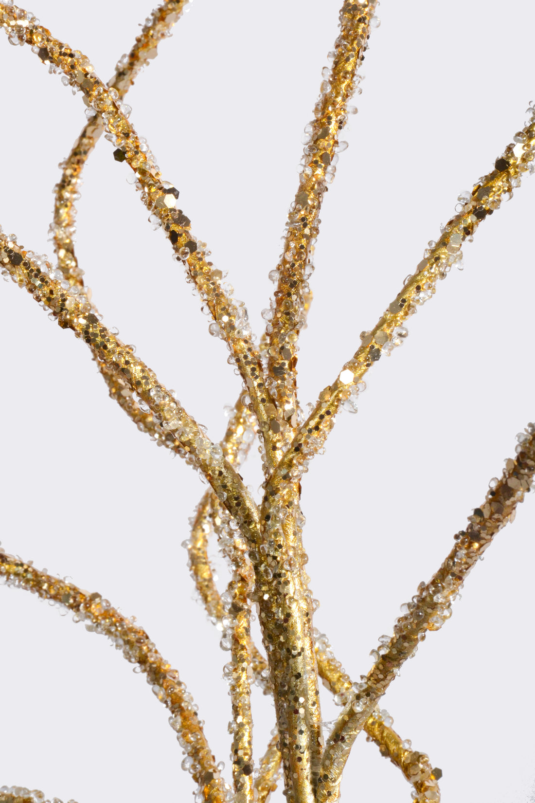 36" Glitter Twigs Spray Gold