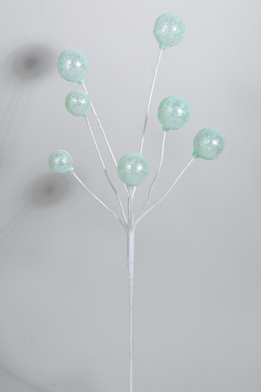 21" Glitter Sugar Ball Spray Mint Green