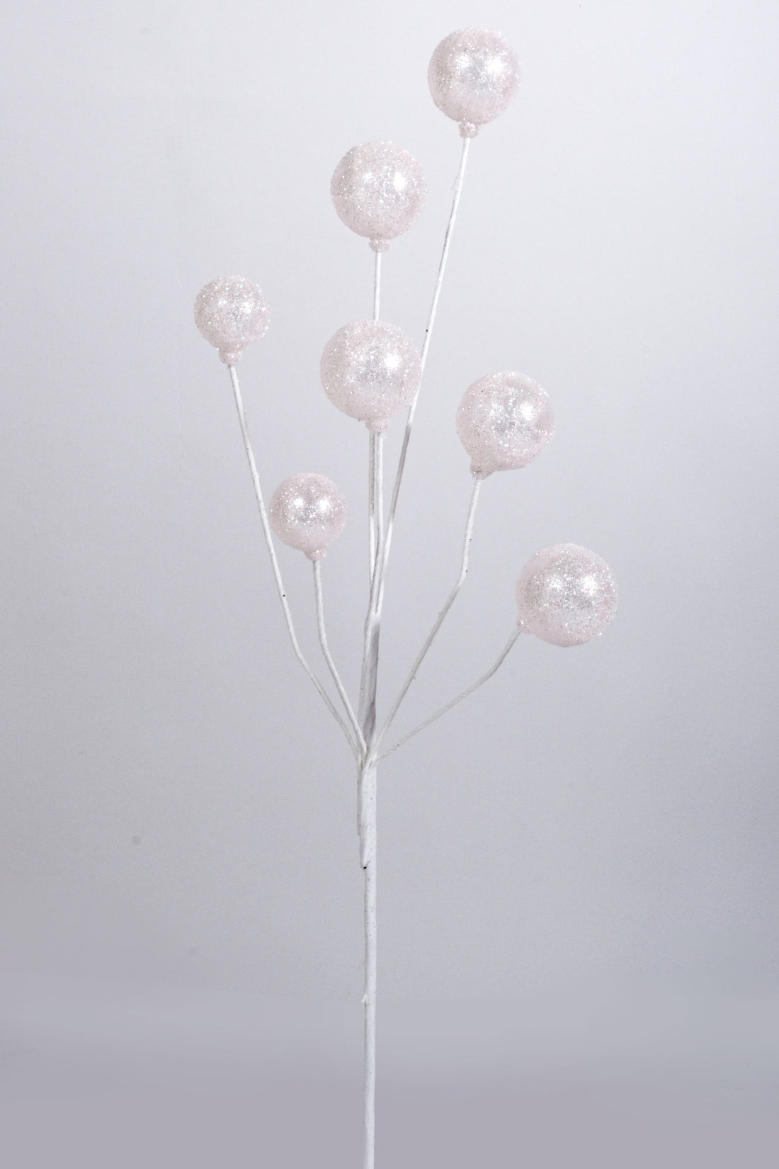 21" Glitter Sugar Ball Spray Blush Pink