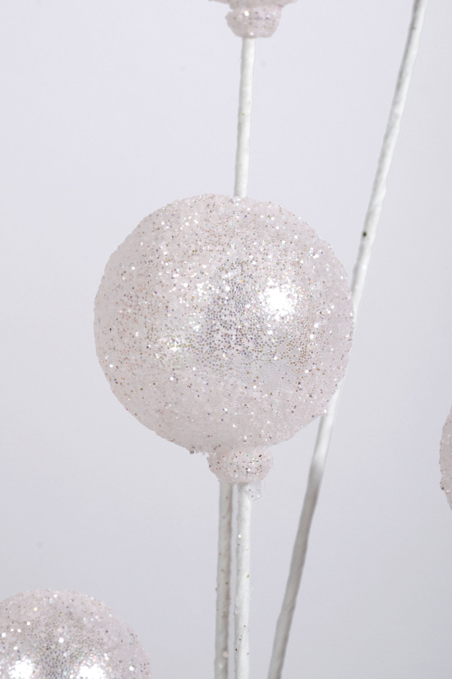 21" Glitter Sugar Ball Spray Blush Pink